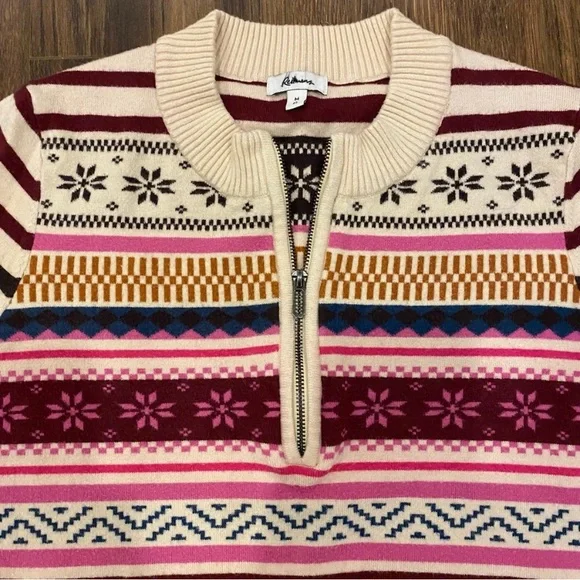 Nordic pattern pull over sweater size medium - Picture 3 of 8